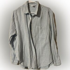 Time and Tru Women’s Blue & White Strip Blouse-XL